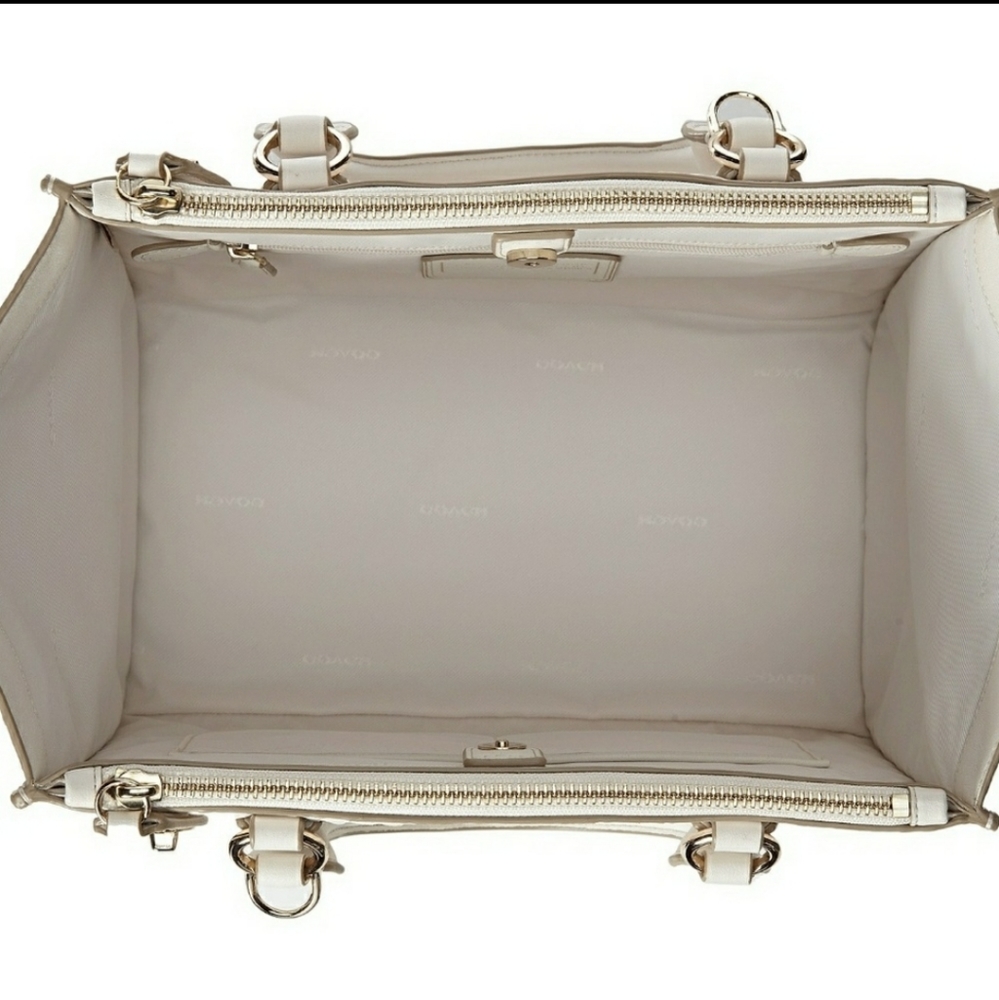 Coach White Embossed Python Purse - image 3